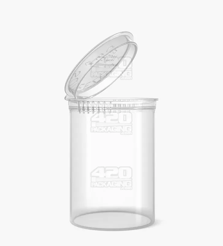 Child Resistant | Clear Pop Top Bottles | 30dr – 7g – 150 Count
