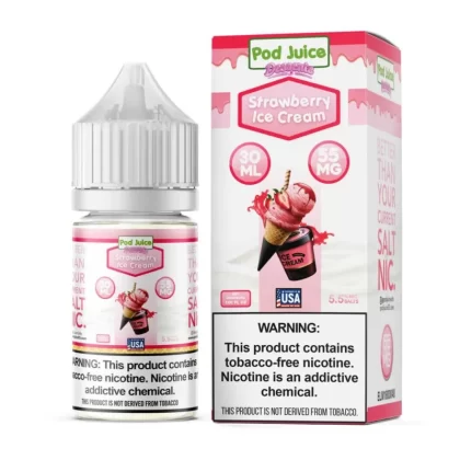 Strawberry Ice Cream – Pod Juice – 30mL - Vape Product, Vape Product