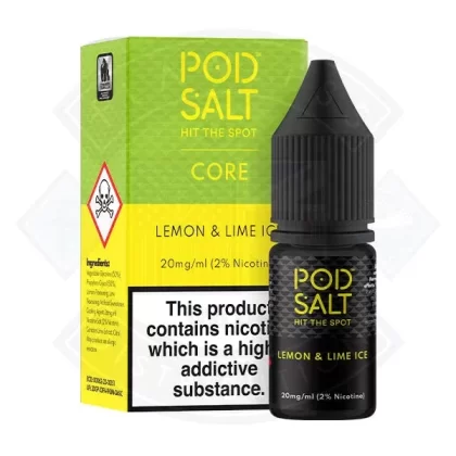 Pod Salt Core – Lemon & Lime Ice 10ml - Vape Product, Vape Product