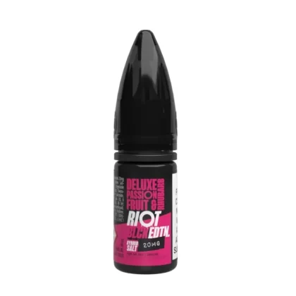 Passionfruit & Rhubarb E-Liquid Black Edition by Riot Squad (10ml) - 10mg