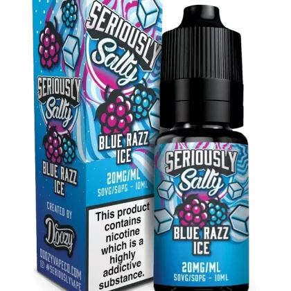 DOOZY SERIOUSLY SALTY BLUE RAZZ ICE 10ML NIC SALT E-LIQUID