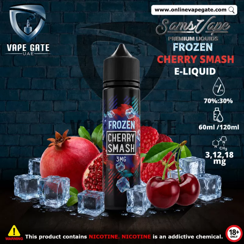 Frozen Cherry Smash E-Liquid - Sam Vapes - 3 mg / 60 ml