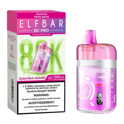 Elf Bar BC Pro 80K Disposable Vape Device – Peach Ice 25ml