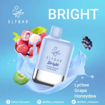 Elfbar Bright Disposable Lychee Grape Honeydew 6000 Puffs (50mg)