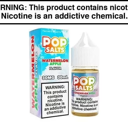 WATERMELON APPLE BY POP SALTS 30ML - Vapejuice