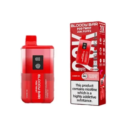 Bloody Bar 20K Prefilled Pod Kit Cherry Ice / Strawberry Raspberry Cherry Ice - Nicotine Strength#20mg (159E53)