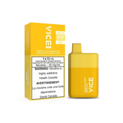 Vice Box Rechargeable Disposable Vape – 6000 Puffs – Pineapple Peach Mango Ice