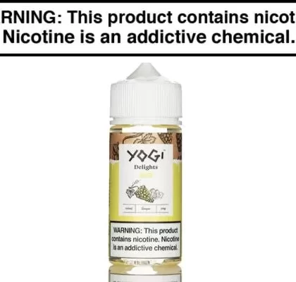 WHITE GRAPE ICE BY YOGI DELIGHTS E LIQUID 100ML - Vape Product, Vape Product