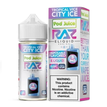 RAZ x Pod Juice Synthetic E-Liquid 100ml - Jewel Spearmint / 6mg - Vapeciga