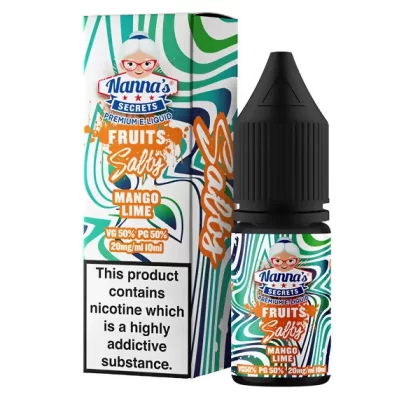 Nanna's Secrets Mango Lime Nic Salt E-Liquid - 10mg