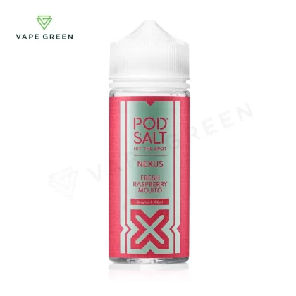 Fresh Raspberry Mojito Shortfill E-Liquid by Nexus Pod Salt 100ml