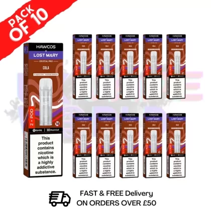 Cola Lost Mary Crystal Replacement Pods Box of 10