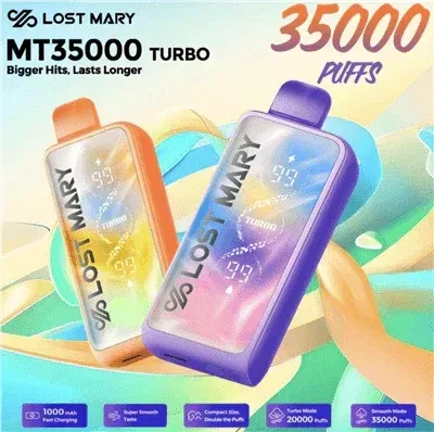 Lost Mary MT35000 Turbo Disposable Vape – 35,000 Puffs - flavors#Black Grape>Blueberry Ice>Cola Ice>Desert Oasis>kiwi Passion Fruit Guava>Mango Ice>Mango Peach Watermelon>Miami Mint>Peach Gr (14B7EE)