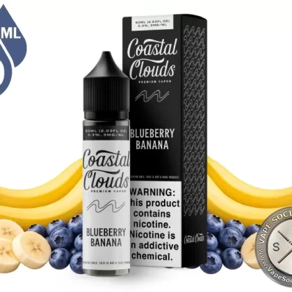 Blueberry Banana Coastal Clouds 60ml - Vape Product, Vape Product; NCDOR