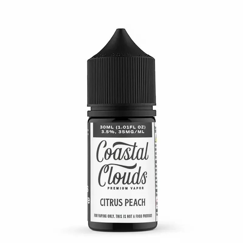 Coastal Clouds Salt Nic – Citrus Peach 30mL (Pre-Steeped)