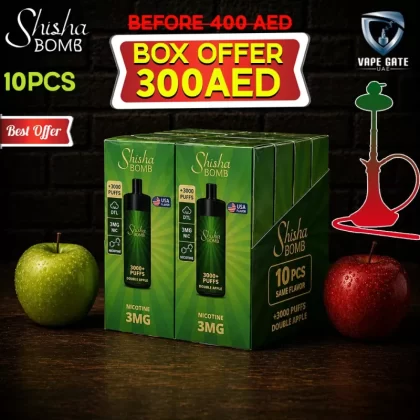 Shisha Bomb Rechargeable Disposables Vape ( +10000 Puffs ) - Grape Mint