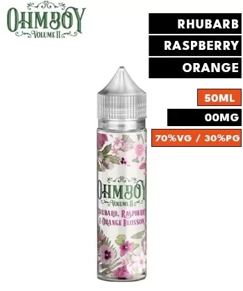Rhubarb, Raspberry & Orange Blossom Shortfill eLiquid by Ohm Boy Volume II 50ml - 00mg / 50ml