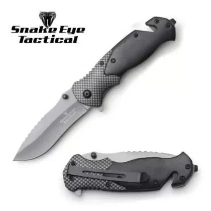 Snake Eye Tactical Spring Assist Knife – Black