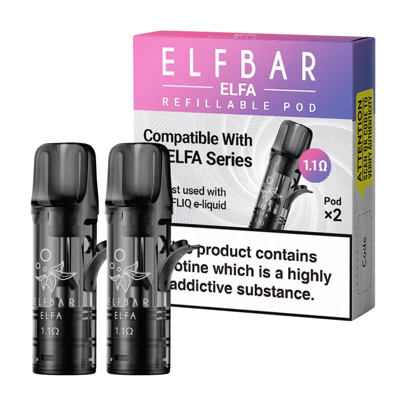 Elfbar Elfa Refillable Pods - 1.1 Ohms - Ecigwizard