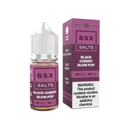 Glas BSX Salt Black Cherry Blow Pop eJuice - Vape Product; Vape Product, Vape Product (C1FC5D)