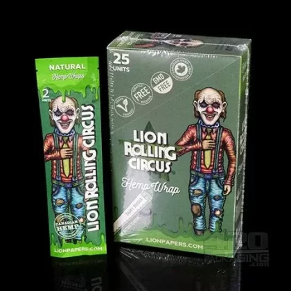 Lion Rolling Circus Natural Hemp Wraps 25/Box