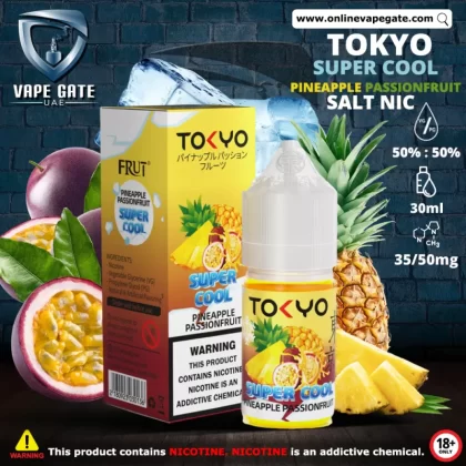Tokyo Super Cool Pineapple Passionfruit Saltnic 30ml - 50 mg - 30 ml