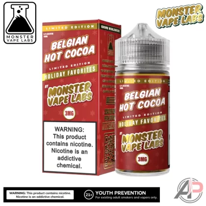 Belgian Hot Cocoa E-Liquid By Holiday Monster Vape Labs 100mL - Vape Product, Vape Product