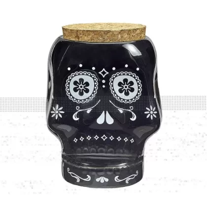 SKULL STASH JAR – BLACK