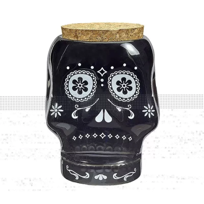 SKULL STASH JAR – BLACK