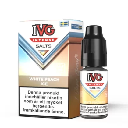 IVG Intense Salts – White Peach Ice 14,5mg 10ml - E Ciggbolaget Se