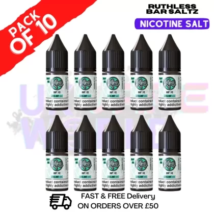 Jewel Mint On Ice Ruthless Nic Salt Eliquid Box Of 10