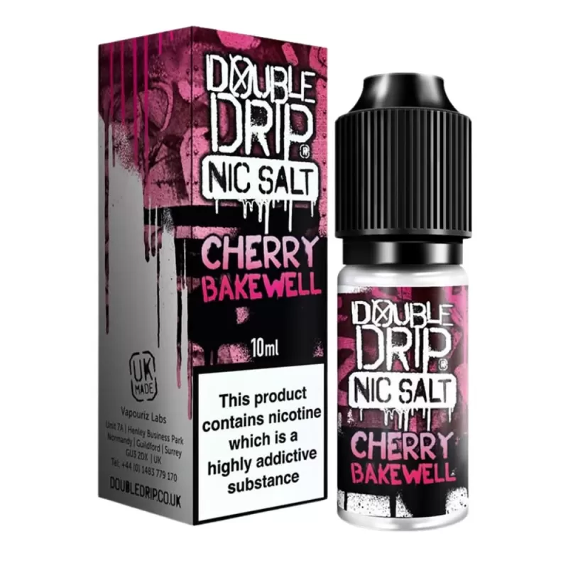 Cherry Bakewell Nic Salt E-Liquid by Double Drip (10ml) - 10mg