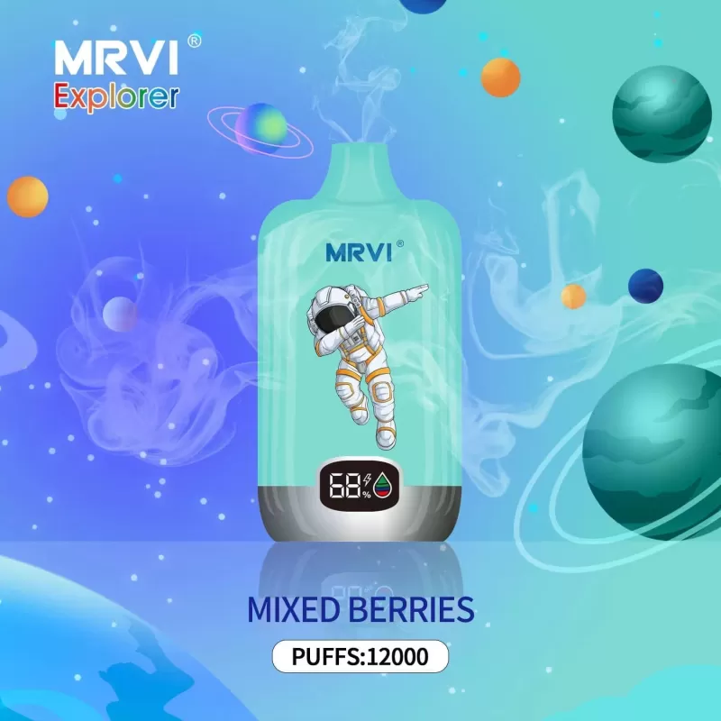 MRVI Explorer 12000 Puffs | 0%-5% strength, 22mL, 650mAh, power display, bulk vape - Aiviouvapes - Image 2
