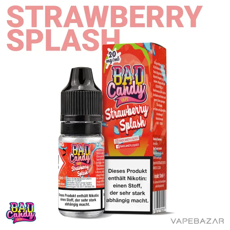 Bad Candy Liquid – Strawberry Splash - Vapebazar - Image 2