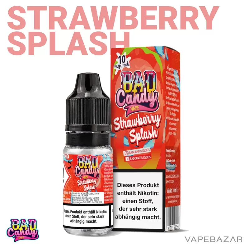Bad Candy Liquid – Strawberry Splash - Vapebazar - Image 3
