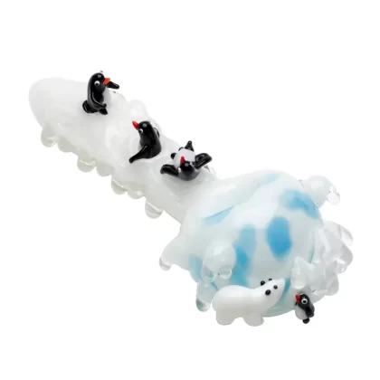 Empire Glassworks Icy Penguins Spoon Pipe – 5in - Ejuicewarehouse