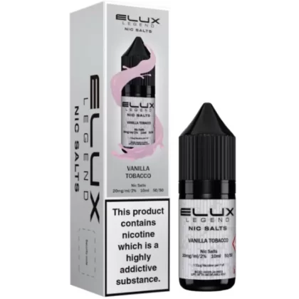 Vanilla Tobacco Nic Salt E-Liquid Legend Series by ELUX (10ml) - 20mg