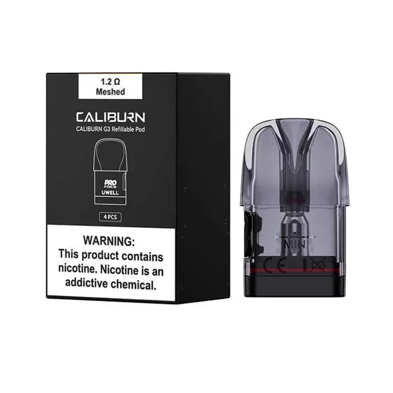 UWELL Caliburn G3 2.5ML Replacement Pod - 4 Count - 1.2 ohm Meshed (2.5ml) - Image 3
