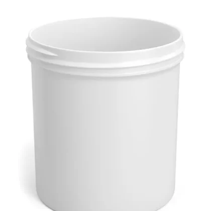 Wide Mouth Straight Sided White Plastic Jars | 89mm – 16oz – 205 Count
