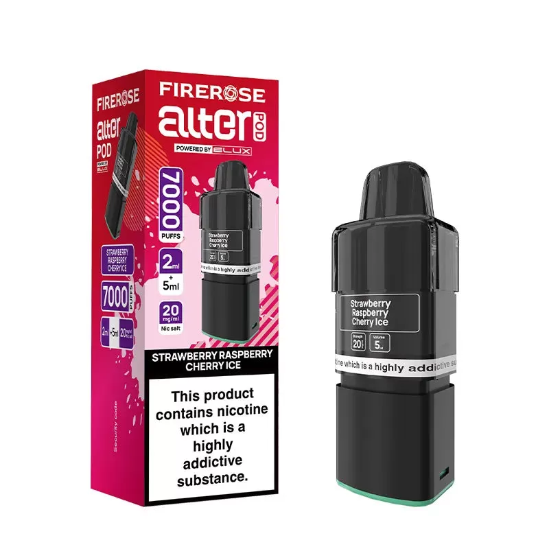 Elux Firerose Alter 7000 Pods - Strawberry Raspberry Cherry Ice - Image 3