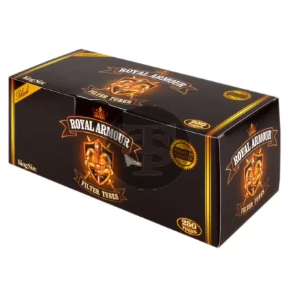 Royal Armour Filter Tubes King Size Black, 1 Carton of 250
