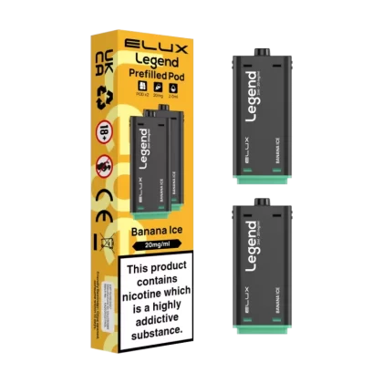 Banana Ice Elux Legend 1500 Pods - 20mg - Vape Product