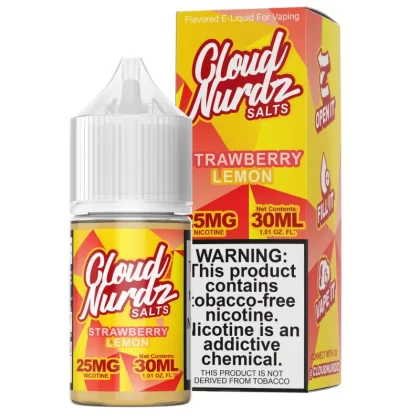 Cloud Nurdz TFN Salt Premium E-Liquid 30ml - ICED Blue Razz Lemon / 50mg - Vapeciga