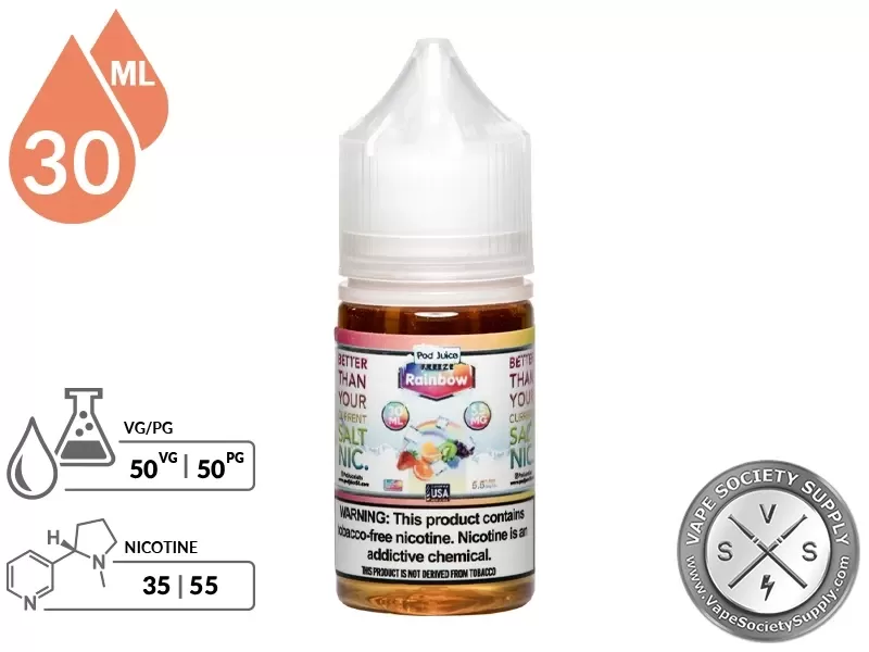 Rainbow Freeze Pod Juice Salt 30ml - Image 2