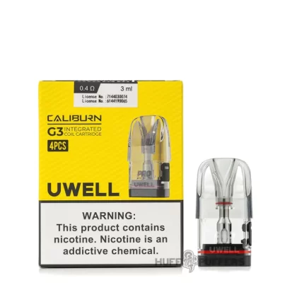 Uwell Caliburn G3 Pods - 0.4 ohm Meshed (3.0mL), 0.6 ohm Meshed (2.5mL)