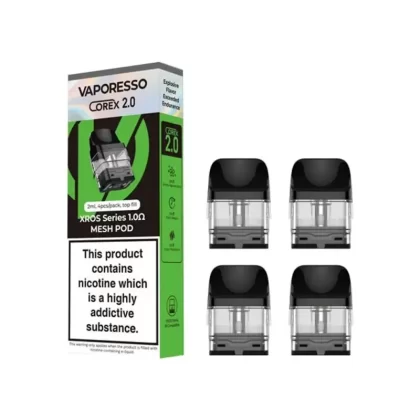 Vaporesso XROS Pods - 0.8Ω Mesh (Corex 2.0 4-Pack), 1.0Ω Mesh (Corex 2.0 4-Pack)