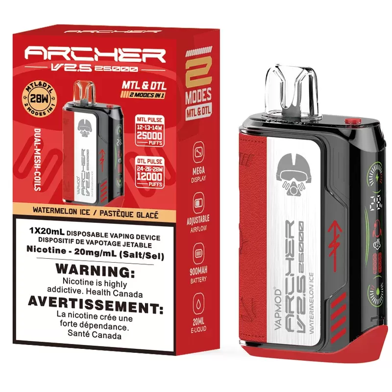 VAPMOD ARCHER V2.5 25000 Disposable Vape – Watermelon Ice