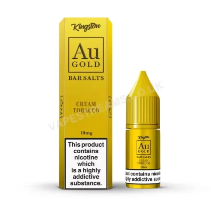 Kingston Au Gold Cream Tobacco Nic Salt E-Liquid - Vapestreams Co