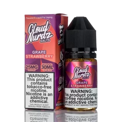 Cloud Nurdz Salts E-Liquid Grape Strawberry 30ml (25mg)