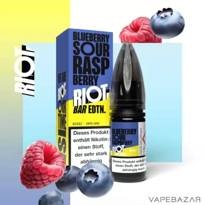 Riot Salt Bar Liquid – Blueberry Sour Raspberry - Vapebazar